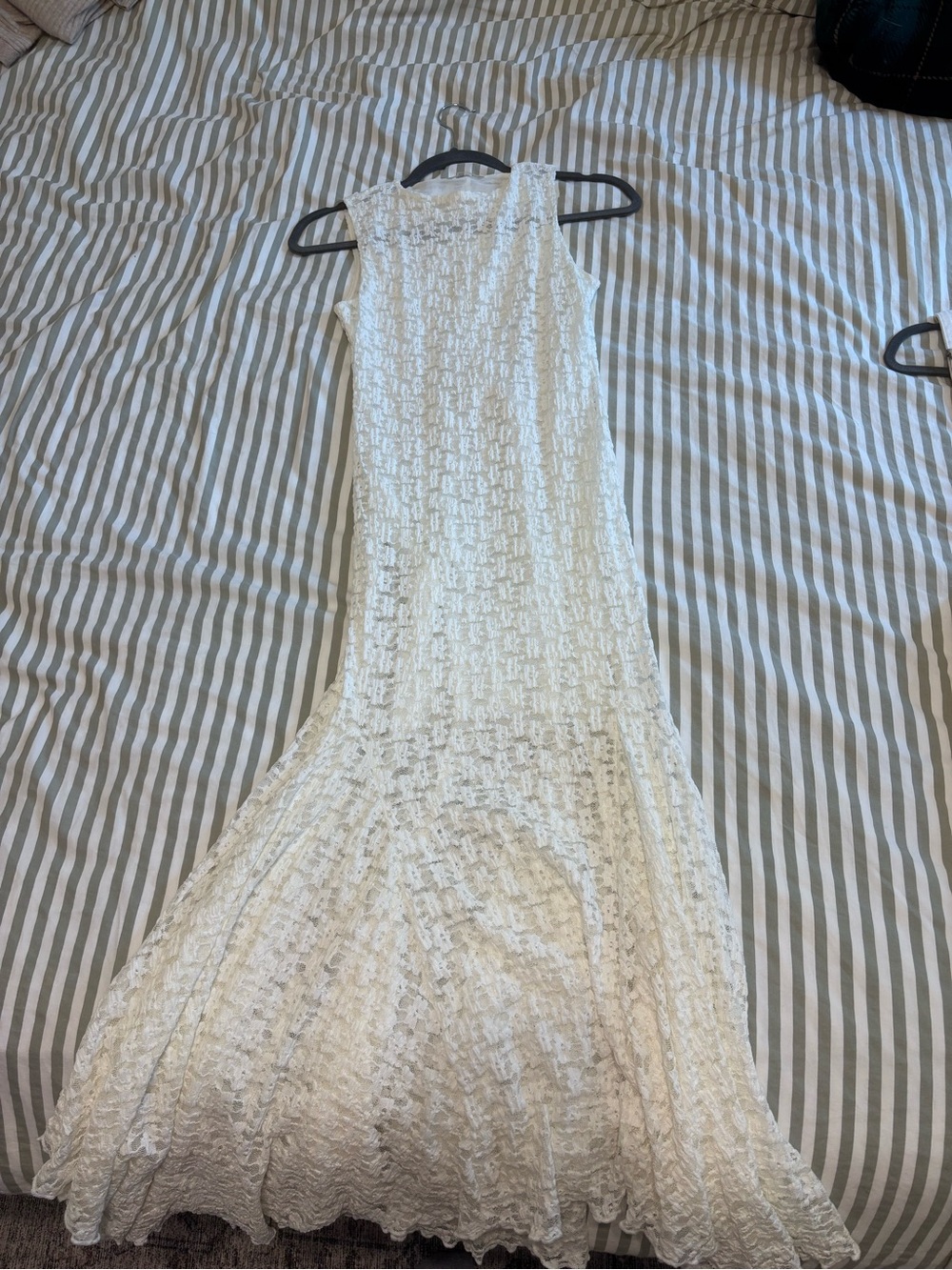 Zara White Lace Sleeveless Midi Dress - Picture 5 of 6